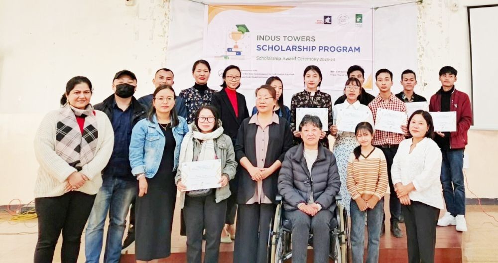 10 students with disabilities from Nagaland were honoured with scholarship awards as a part of the Saksham, the flagship Corporate Social Responsibility program of Indus Towers.